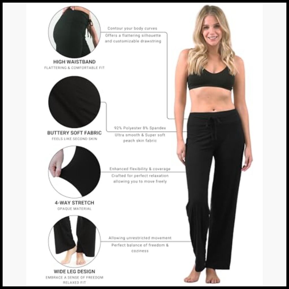 Polyester Blend Drawstring Pajama Pants For Loung… - image 5